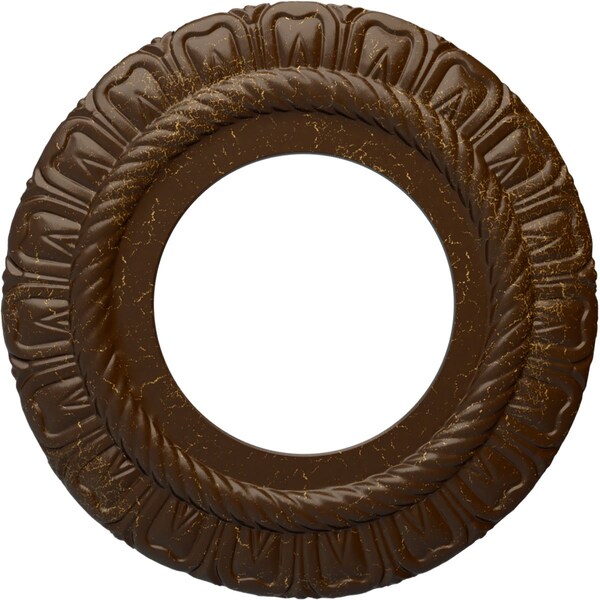 Ekena Millwork Claremont Ceiling Medallion (Fits Canopies up to 5 5/8"), 9"OD x 4 1/2"ID x 1/2"P, Root Beer Crackle CM09CLRBC - main